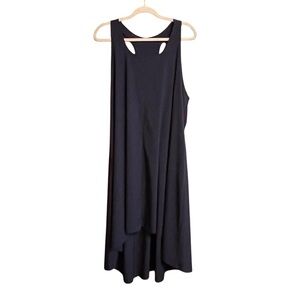Athletic style Navy Tank Dress-Size 1X-Racer Back-Stretch-Pockets-Longer in back